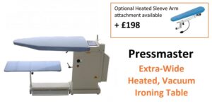 Pressmaster Vacuum, Heated Extra Wide Ironing Table