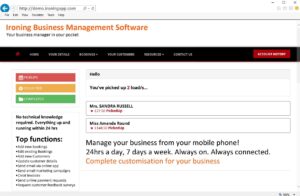 Ironing or Cleaning Business Software and Website Package