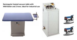 Speedy 4KW Boiler, Two Irons and a Rectangular Table