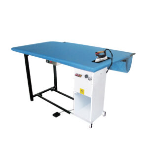 Heated ironing table (150cm x 81cm) with vacuum fan and a 3.5 LITRE Boiler and Iron